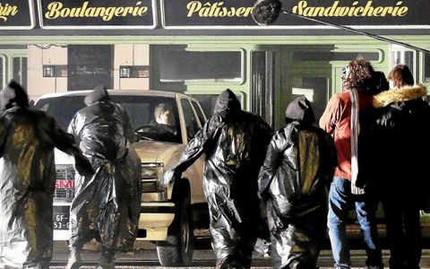 Scène de tournage du film « Tombé des rêves » au centre-ville du Guilvinec.
