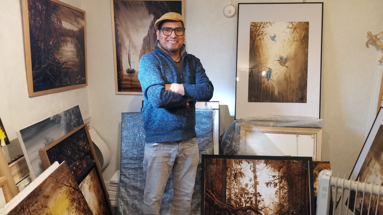 l’hommage du peintre Sabino Puma au Marais poitevin et à la ville de Niort