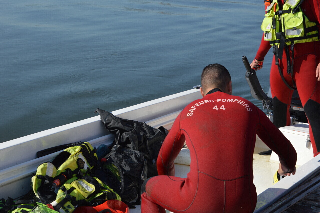 une voiture retrouvée dans l’Erdre, les pompiers interviennent