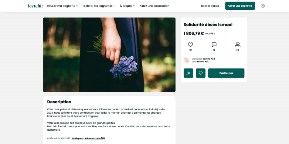 Meurtre d'Ismaël Aali au sud de Lyon : une cagnotte en ligne lancée pour soutenir sa famille 