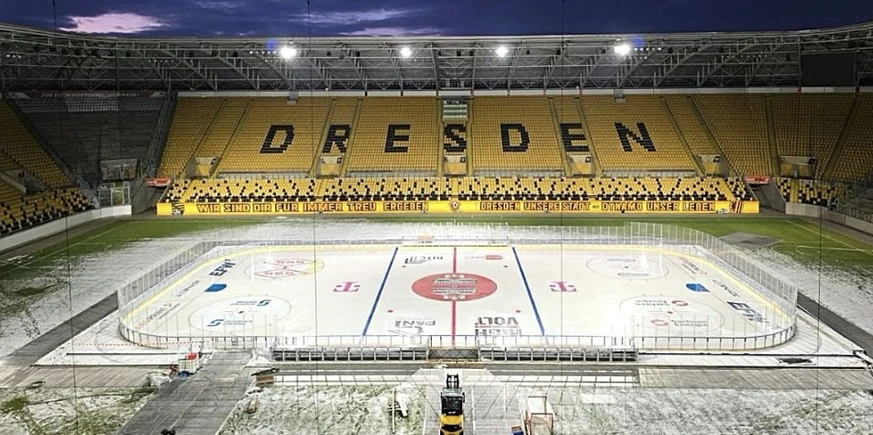 Le stade Rudolf-Harbig-Stadion est méconnaissable.