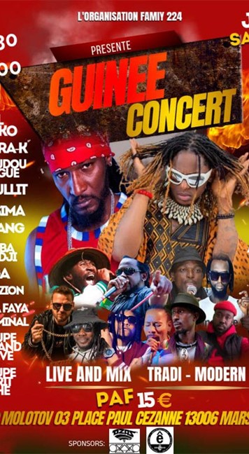 Guinée-Concert à Marseille, la scène guinéenne en fête (3 janvier)