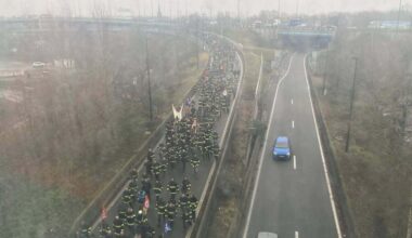 les pompiers manifestent à Lille ce jeudi