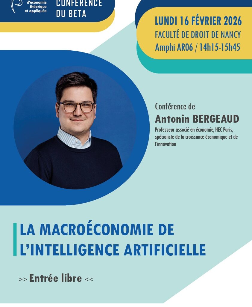 [Grande conférence du BETA] La macroéconomie de l’Intelligence Artificielle, par Antonin Bergeaud - Factuel