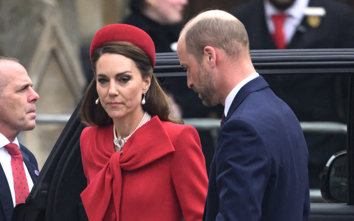 Le prince et la princesse de Galles à l'abbaye de Westminster, le 10 mars 2025.