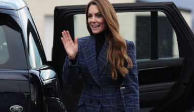 La princesse de Galles, en Écosse la duchesse de Rothesay, à son arrivée au pub dans le village de Fallin, à côté de Stirling, le 20 janvier 2026.