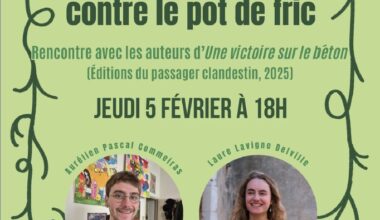 Affiche de la 4e conférence Mots de Société (cycle 2025/2026) : Une victoire du pot de terre contre le pot de fric