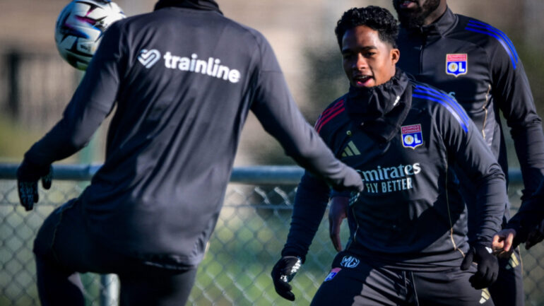 Endrick à l'entraînement de l'OL