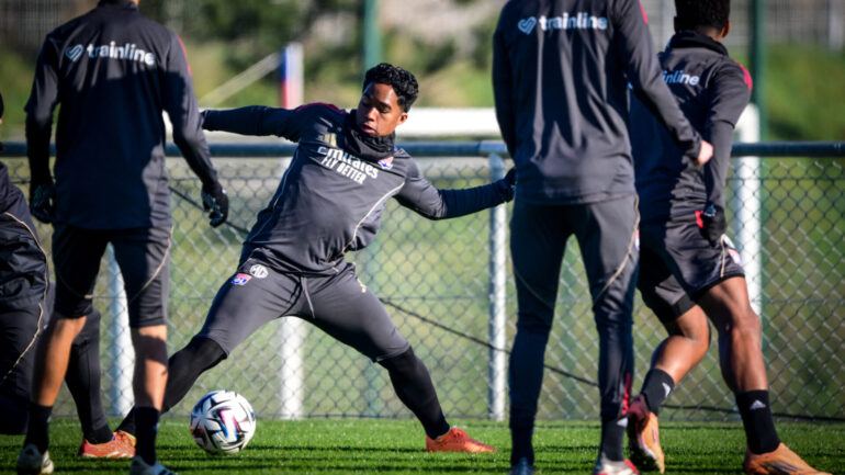 Endrick à l'entraînement de l'OL