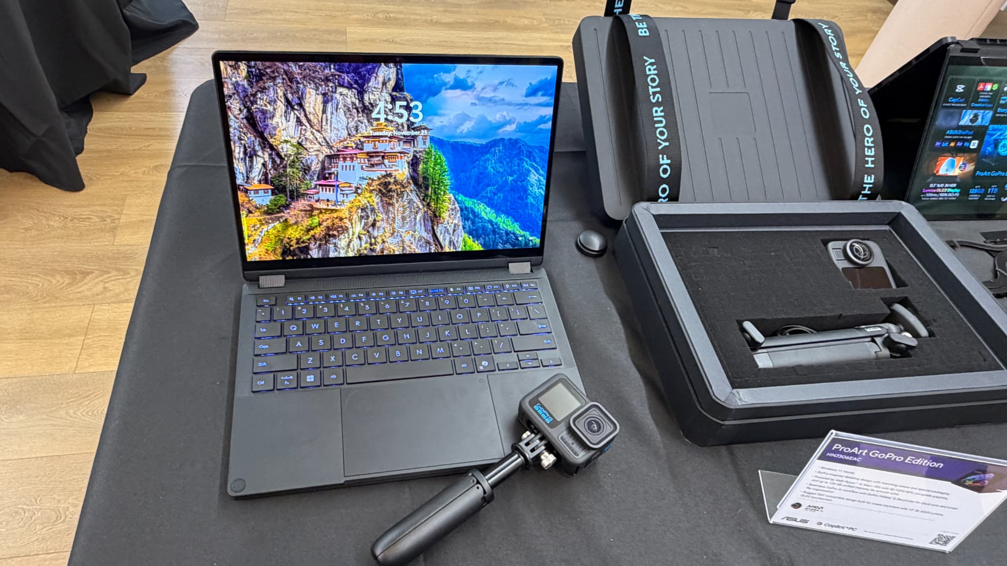 Asus et GoPro ont noué un partenariat pour offrir un PC ProArt optimisé pour la retouche vidéo, avec ses accessoires