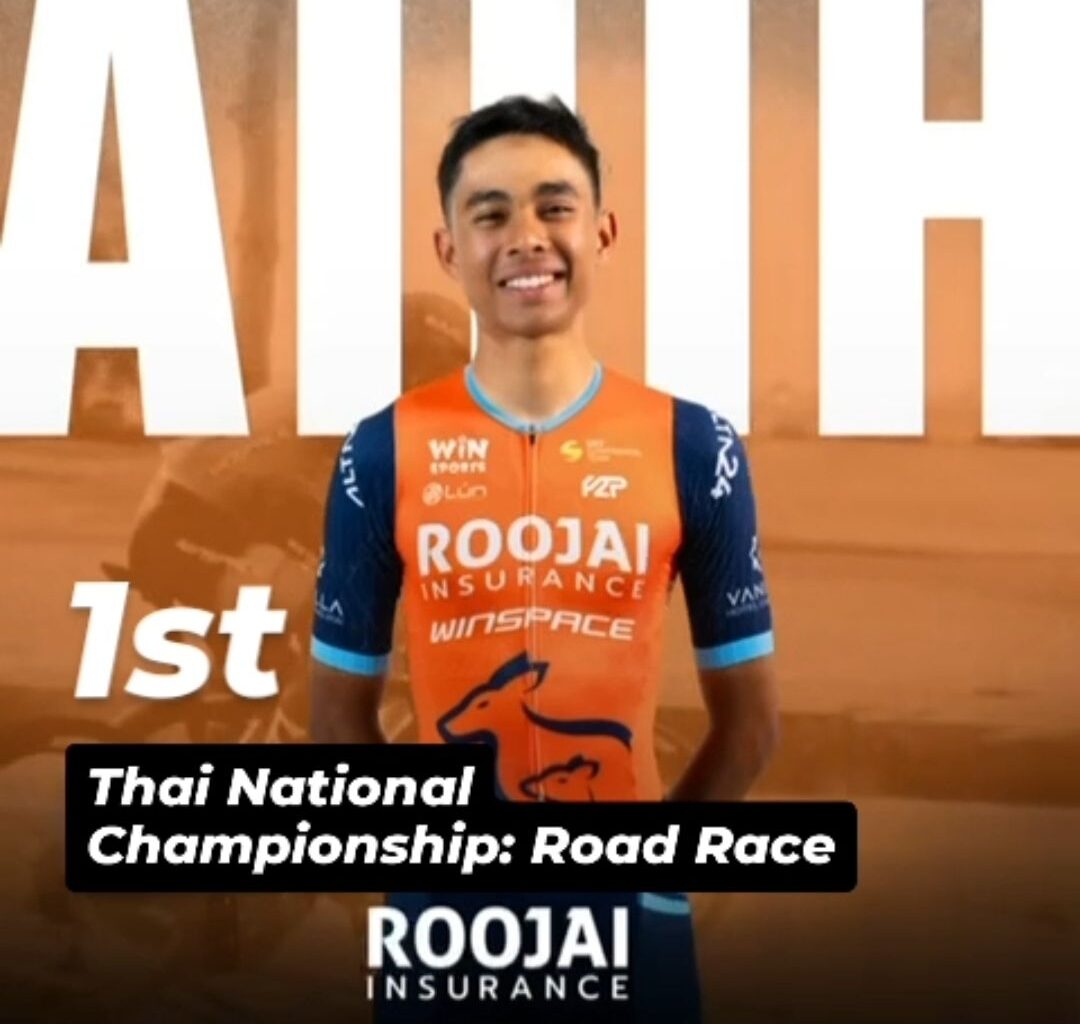 Baptiste Poulard, coureur de l’équipe Roojai Insurance, champion de Thaïlande sur route 2026