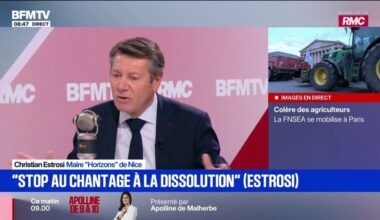 Christian Estrosi, maire "Horizons" de Nice, dénonce le "chantage à la dissolution" du gouvernement