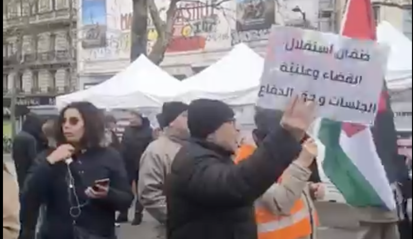 Manifestation à Paris en soutien aux libertés en Tunisie