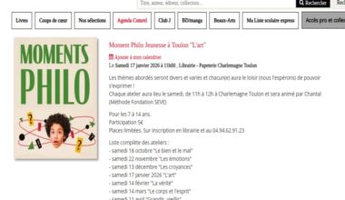 TOULON : Moment Philo Jeunesse "L'art", samedi 17 janvier