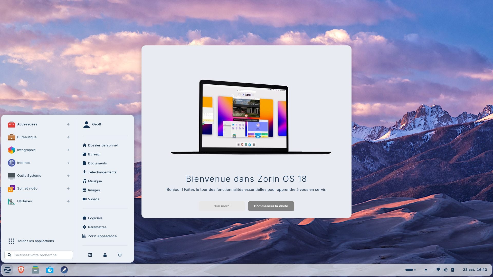 Configurer Installation Zorin Os 17