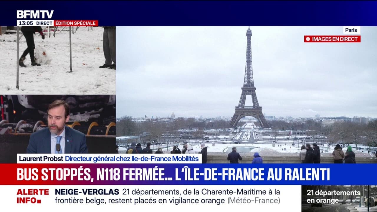 "Il est probable qu'une grande partie des bus ne circulent pas ce soir", annonce le directeur général d'Île-de-France Mobilités