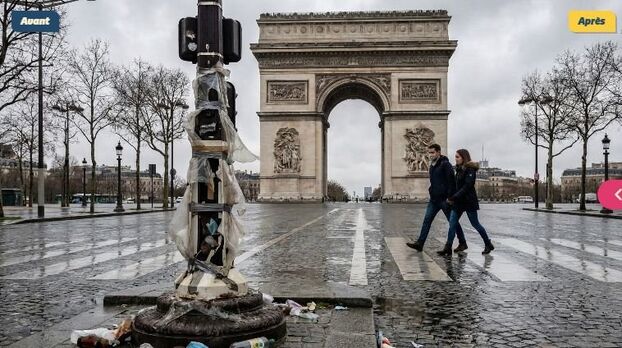 Plusieurs indices démontrent que l'image a été générée par IA. Crédit : unevilleheureuse.fr