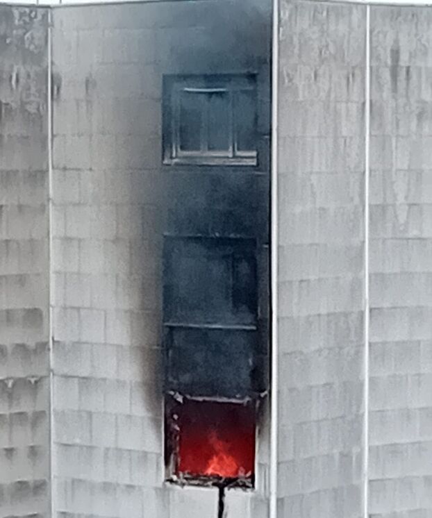 Créteil, le 26 janvier 2026. Un incendie s'est déclaré à la mi-journée au 15e étage d'une des tours de la résidence Croix des Mèches. DR