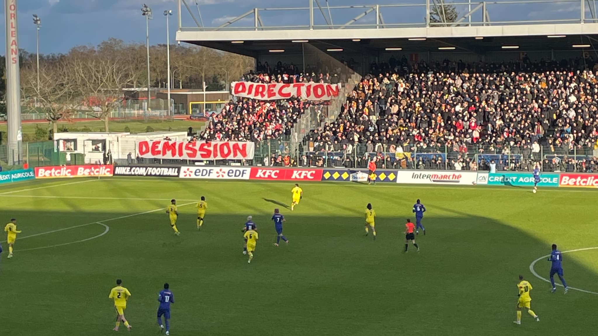La banderole des fans de l'AS Monaco à Orléans 