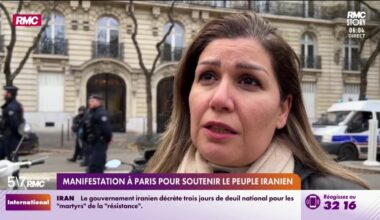 Manifestation à Paris pour soutenir le peuple Iranien