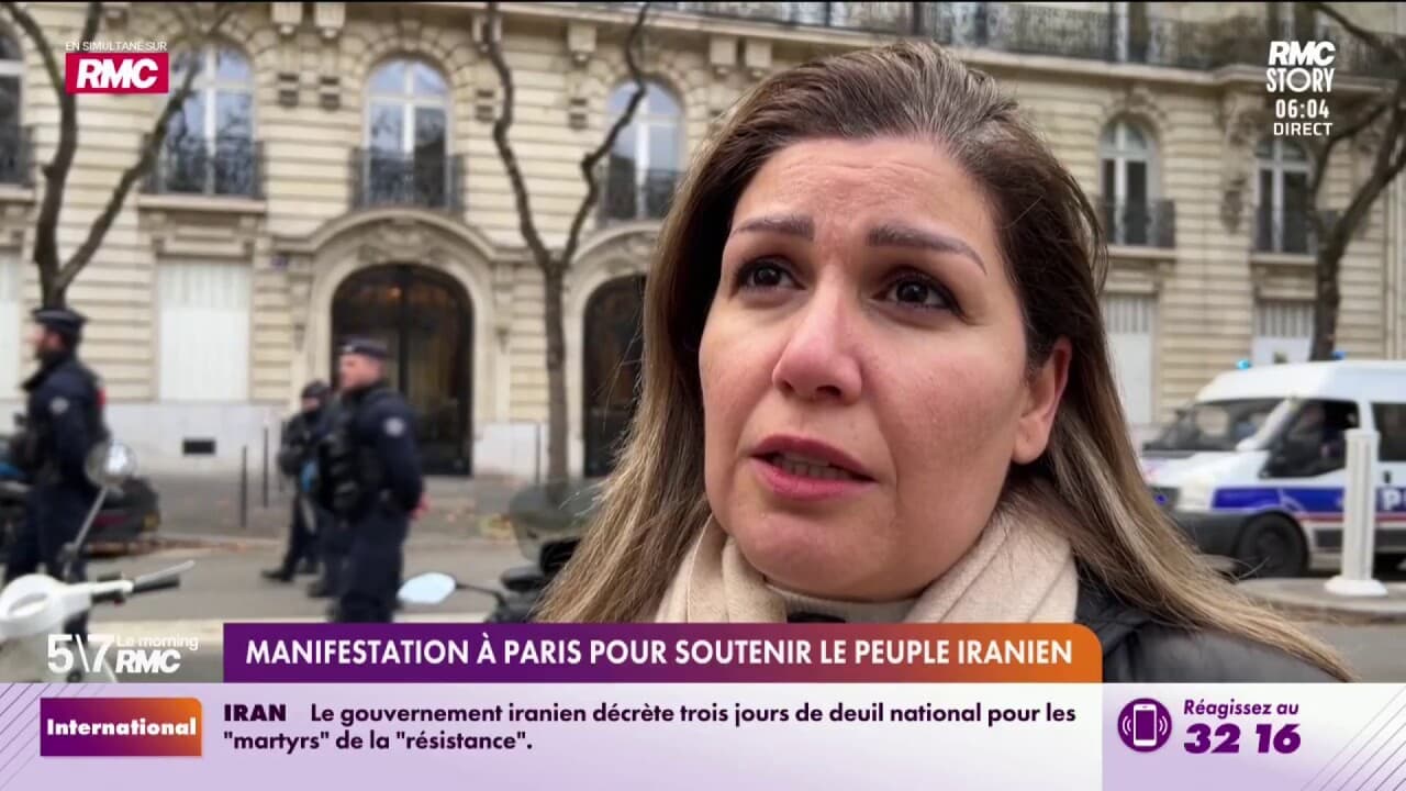 Manifestation à Paris pour soutenir le peuple Iranien
