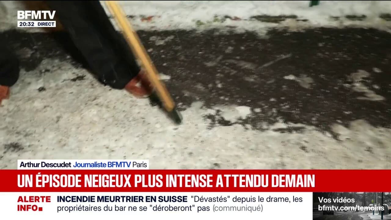 un épisode neigeux plus intense est attendu demain en Île-de-France
