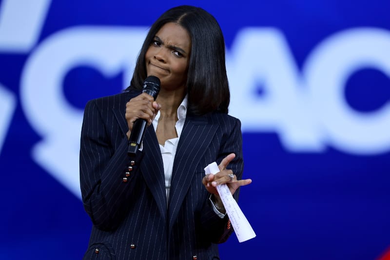 L'influenceuse américaine Candace Owens lors d'une réunion politique des conservateurs à Orlando, en Floride, le 25 février 2022