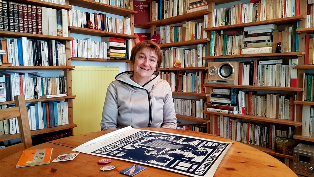 Catherine Brun lors de sa candidate aux municipales de Grenoble en 2020. © Séverine Cattiaux- Place Gre'net