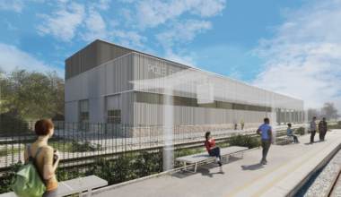 Projection 3D du futur site de maintenance et de remisage de Mirecourt.