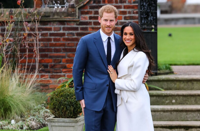 Le prince Harry et Meghan Markle le 27 novembre 2017, jour de l'annonce de leurs fiançailles.