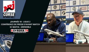 J18 / SC BASTIA - GRENOBLE : Conférence de presse d'avant match de Johny PLACIDE et Réginald RAY.