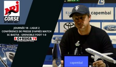 J18 / SC BASTIA - GRENOBLE 1-0 : Conférence de presse d'après match de Réginald RAY.