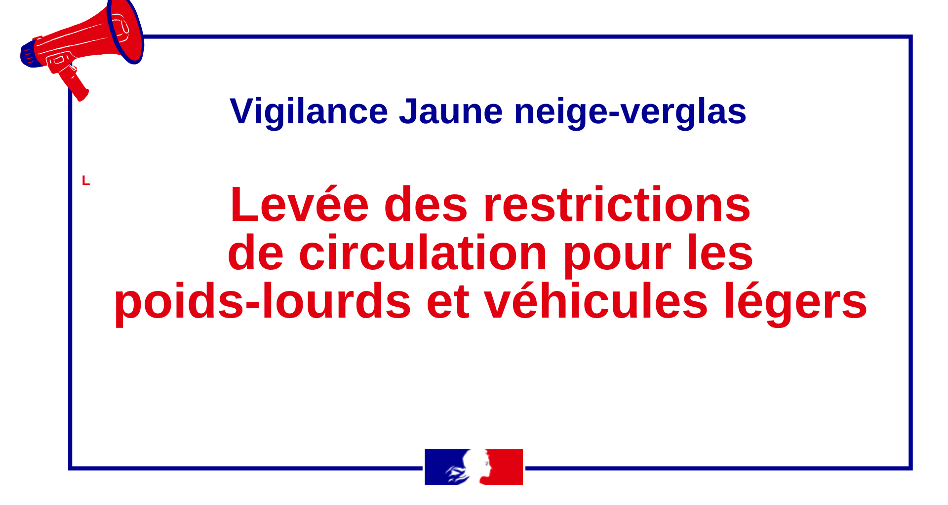 Vigilance jaune neige verglas : levée des restrictions pour les poids-lourds et véhicules légers - Actualités