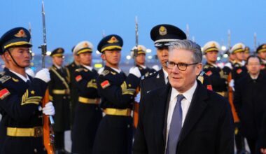 Keir Starmer arrive à Pékin le 28 janvier 2026.