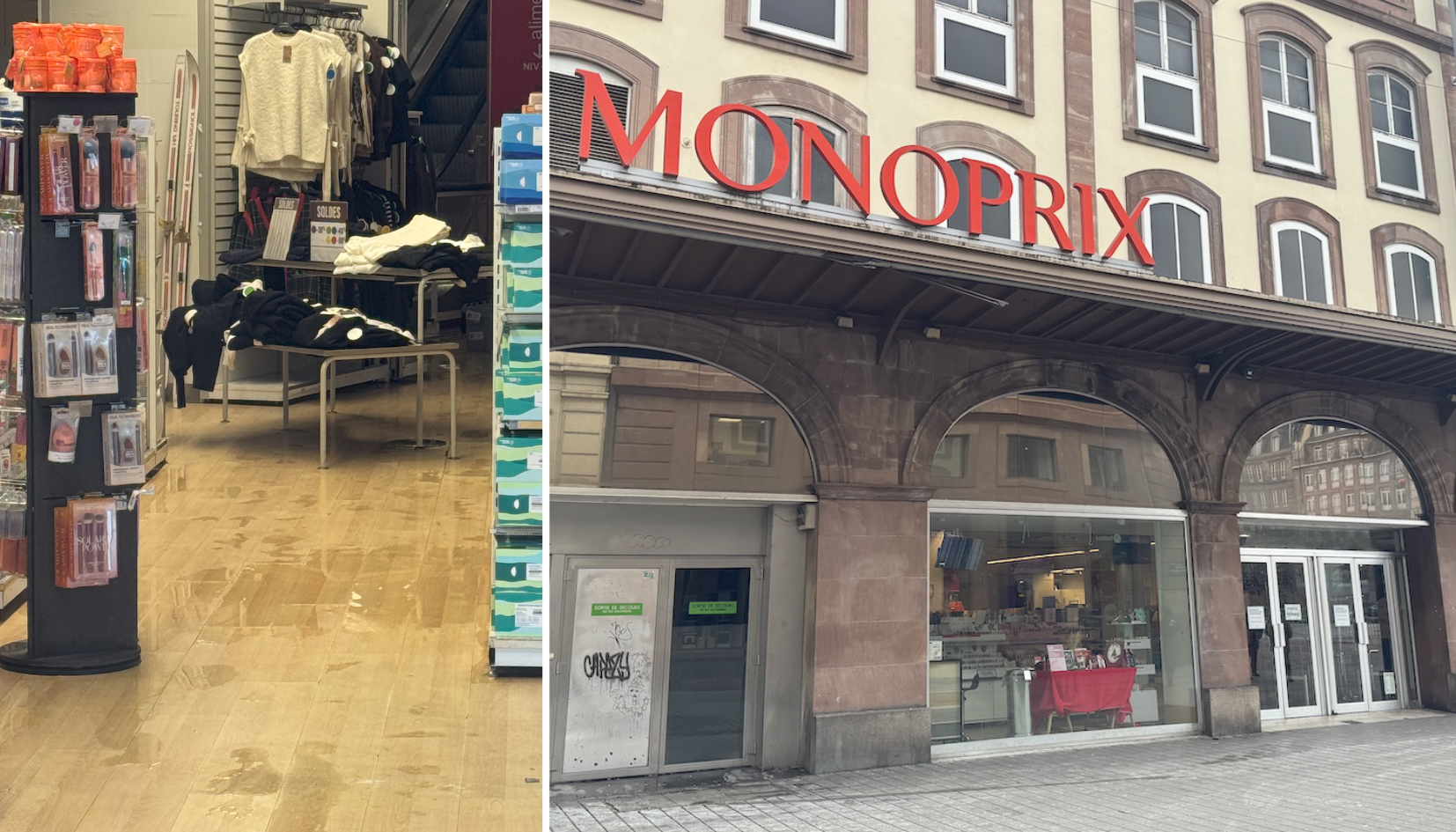 le Monoprix de la place Kléber inondé et fermé pour une durée indéterminée !