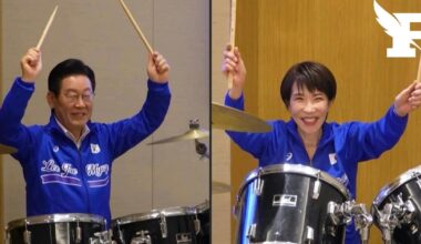 quand les dirigeants sud-coréen et japonais jouent de la batterie ensemble sur de la musique K-pop