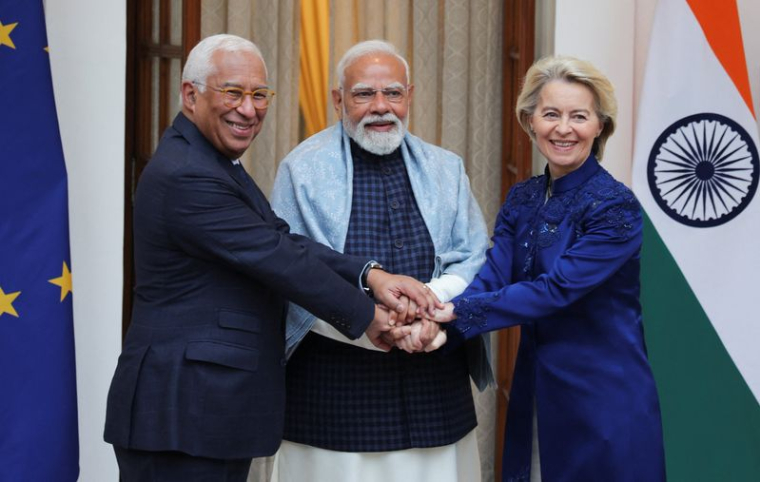 Visite en Inde de la présidente de la Commission européenne, Ursula von der Leyen, et du président du Conseil européen, Antonio Costa