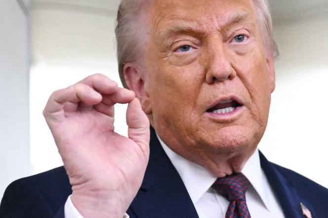 Le président américain, Donald Trump, à bord d’Air Force One, le 22 janvier 2026.