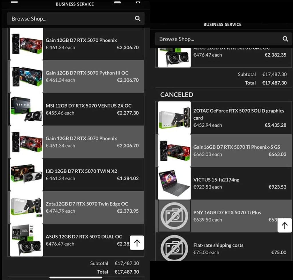 En Allemagne, les GeForce RTX 5090, 5080 et 5070 Ti commencent à disparaître des ventes à cause de la pénurie