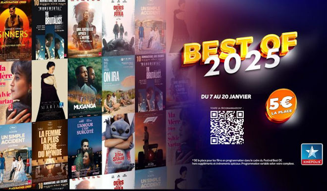 Bon Plan Cinéma : Festival Best of 2025 à Kinepolis Lomme du 07 au 20 janvier 2026