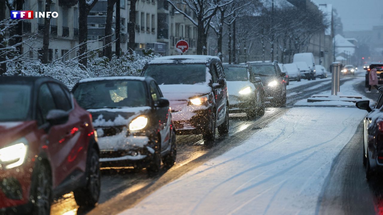 Neige en Île-de-France : plus de 1000 kilomètres de bouchons cumulés sur les routes aujourd'hui, un record