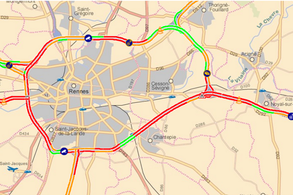 Plus de 30km de ralentissements sont enregistrés sur la rocade.