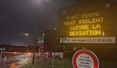 les deux grands ponts fermés, des rafales à 117 km/h à Saint-Nazaire