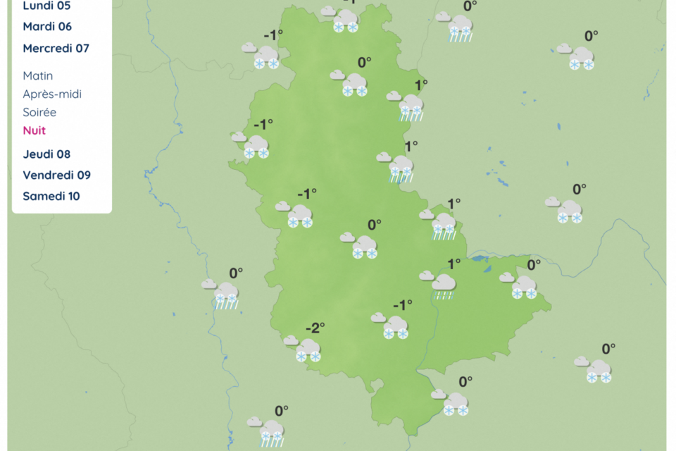 De la neige est annoncée sur le Rhône dans la nuit de mercredi à jeudi.