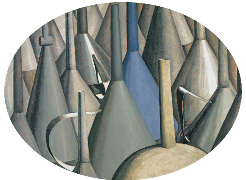 Jean-Baptiste Sécheret, <i>Entonnoirs I</i>, 1990, huile sur toile, 130 x 162 cm ©Jean-Baptiste Sécheret.