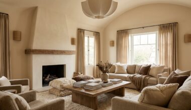 Ce salon « boîte blanche » est passé de glacé à cocon grâce à cette couleur de peinture que beaucoup oublient