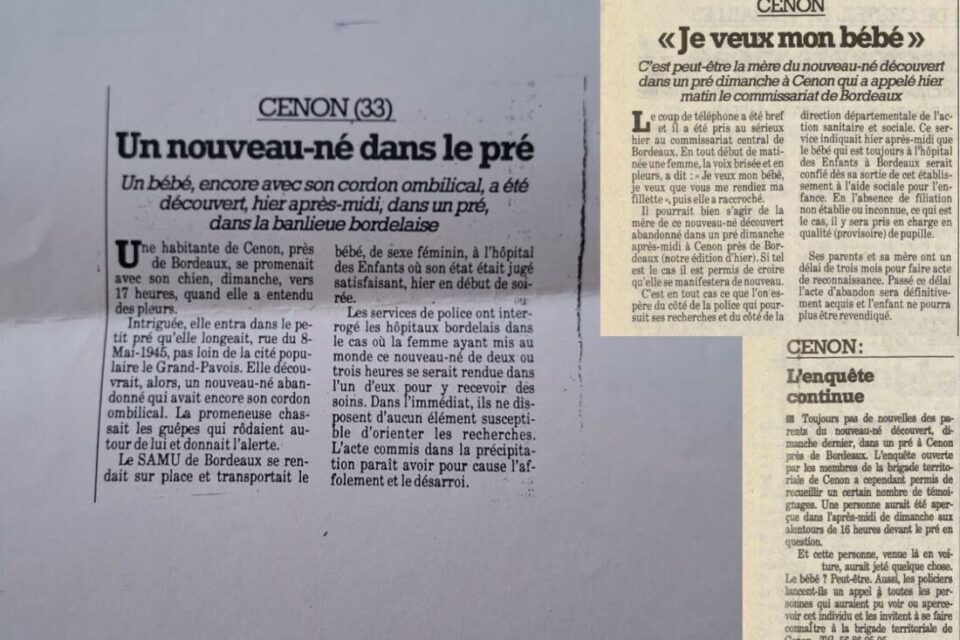 Coupures Sud Ouest mentionnant le cas de Marie Martos en 1991.