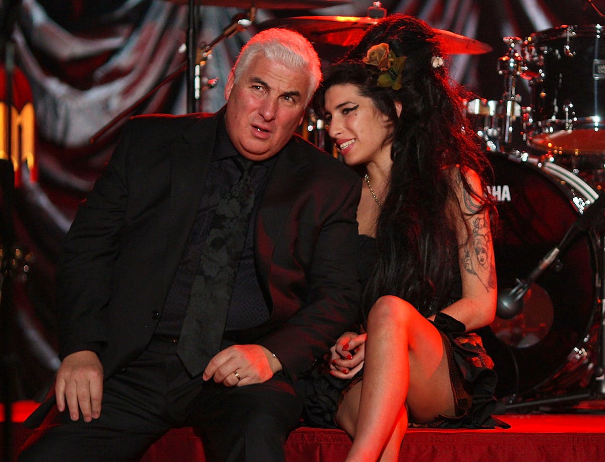 Amy Winehouse et son père, Mitch, le 10 février 2008.