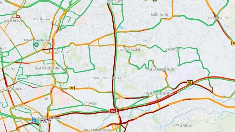 Des bouchons sont en cours