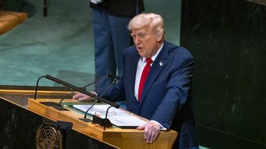 Le président des États-Unis Donald Trump à l'Assemblée générale des Nations Unies à New York, le 23 septembre 2025.